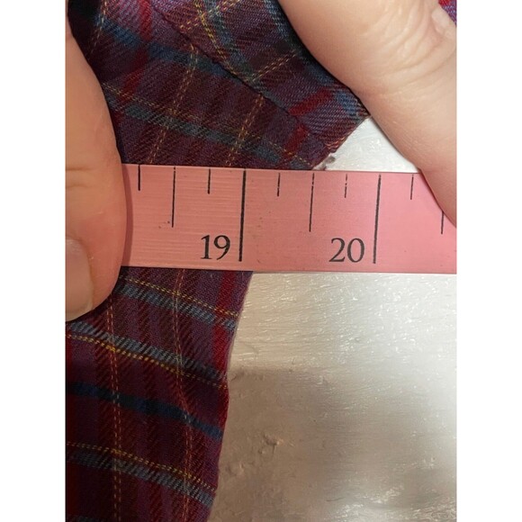 Vintage 70s Levi's Plaid Button Up Shirt Levi Strauss & Co Embroidered Women's 8 - Picture 10 of 13